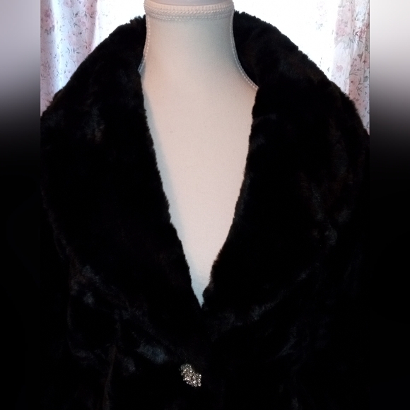 Faux Fur Dress Coat - Picture 7 of 12